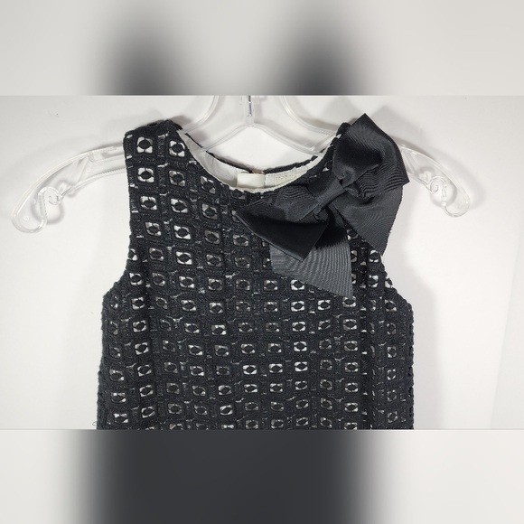 Kate Spade New York Guipure Lace Shift Dress Girl's Size 7 Black White - Picture 2 of 16
